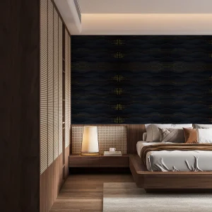 Home 7 Aurum Eclipse Black Gold Geometric Wallpaper